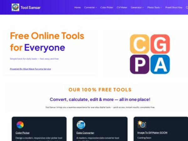 Screenshot of toolsansar.com