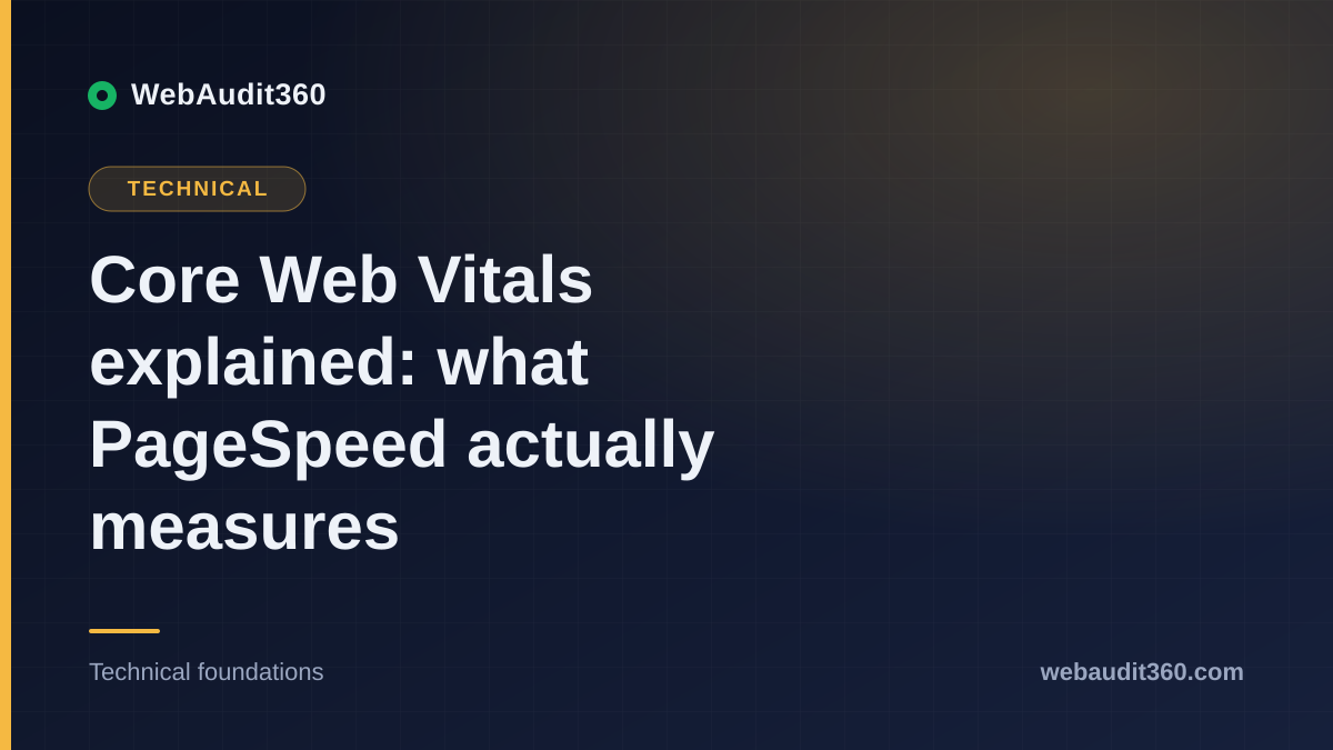 Core Web Vitals explained: what PageSpeed actually measures